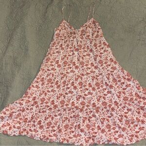 Women’s Becool Brand Boho Maxi Dress Size Large Terracotta Floral V Neck Lined